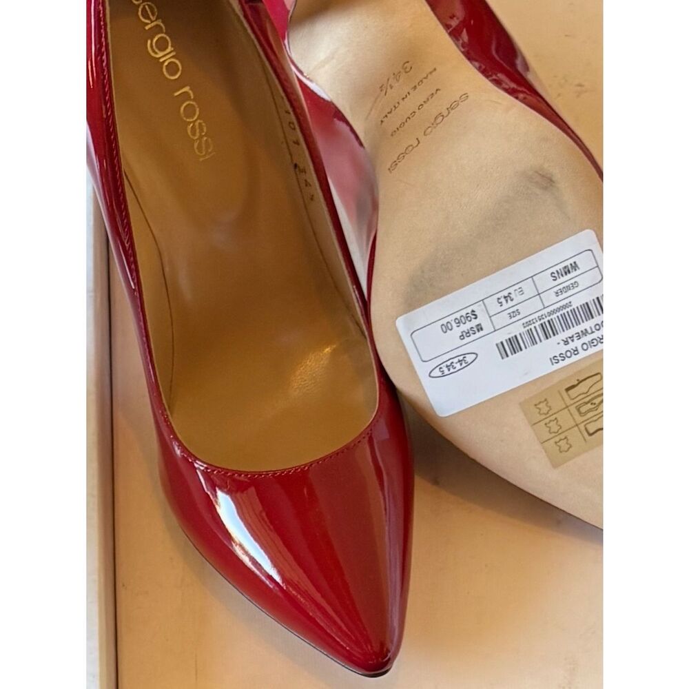 Stunning Sergio Rossi Bloody Mary RED Patent Leather Pumps High Heels